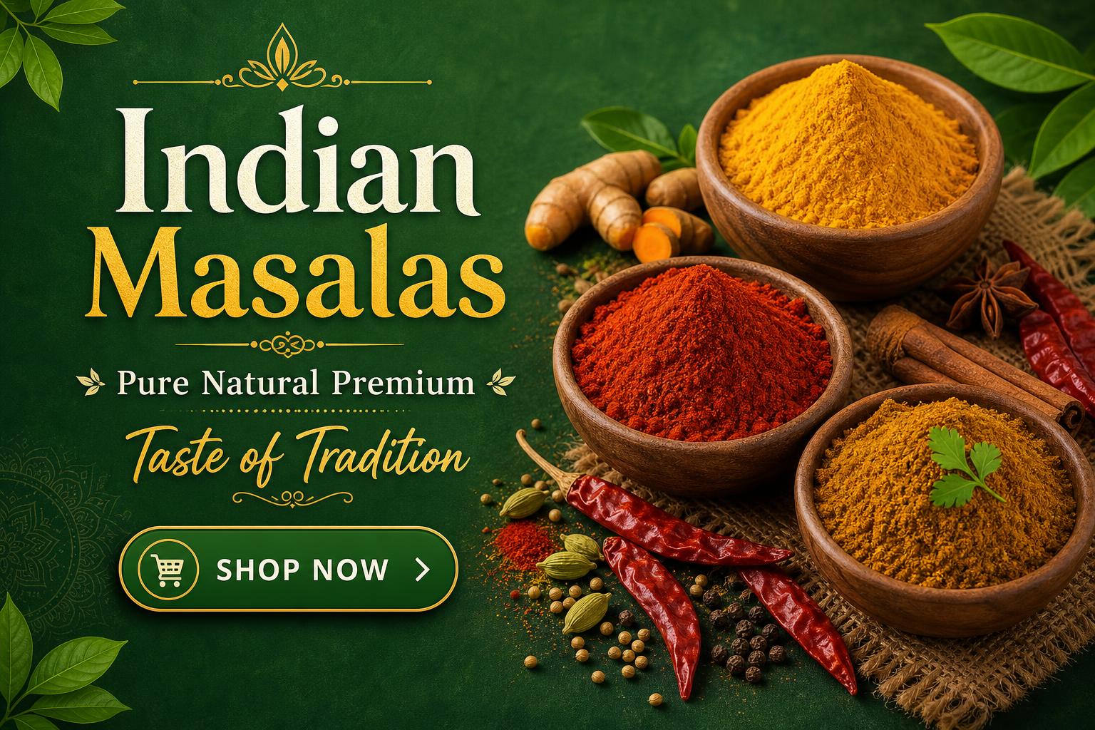 Indian Masalas — Authentic ground spices for daily cooking